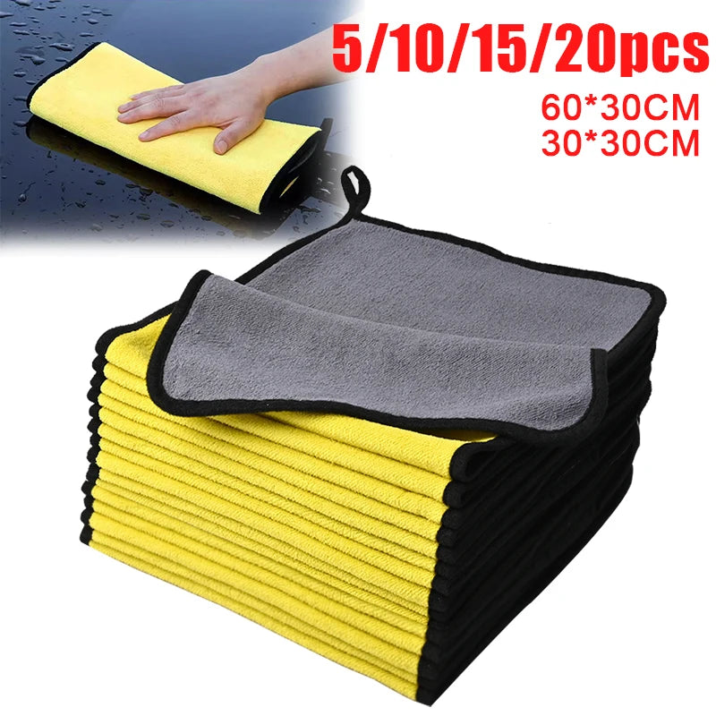 Car Towel Car Cleaning Drying Cloth Home Microfiber Car Wash Towel Thickened towel Automobile Motorcycle 60x30cm