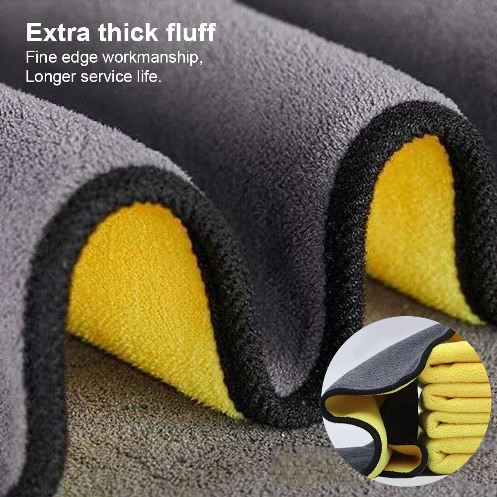 Car Towel Car Cleaning Drying Cloth Home Microfiber Car Wash Towel Thickened towel Automobile Motorcycle 60x30cm