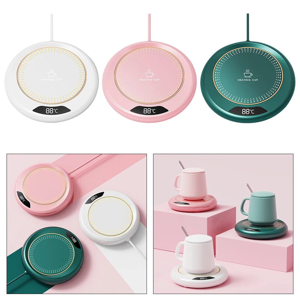 Coffee Mug Warmer 3 Temperature Setting Electric Cup Heater USB Constant Cup Warmer Tea Water Milk Heating Coasters Pad for Home
