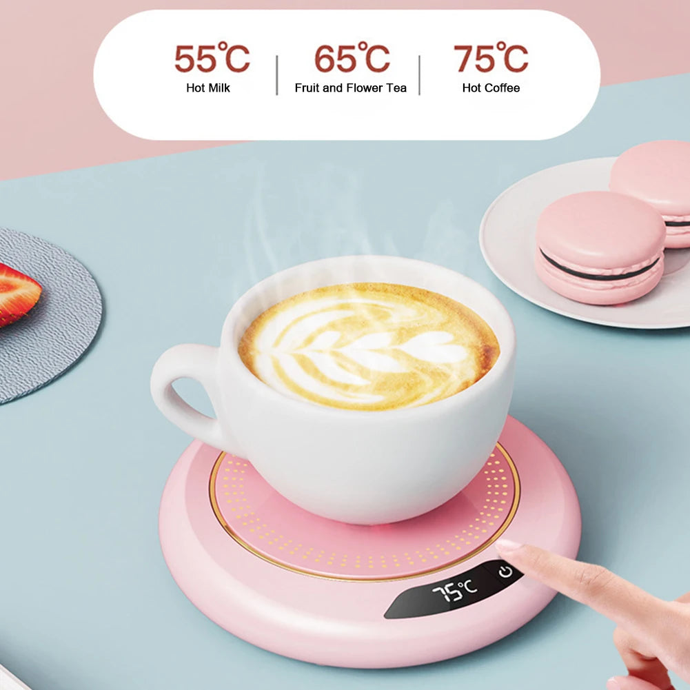Coffee Mug Warmer 3 Temperature Setting Electric Cup Heater USB Constant Cup Warmer Tea Water Milk Heating Coasters Pad for Home