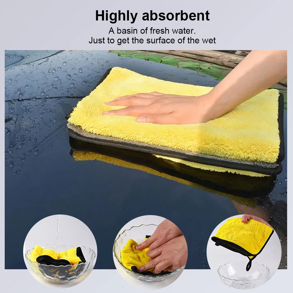 Car Towel Car Cleaning Drying Cloth Home Microfiber Car Wash Towel Thickened towel Automobile Motorcycle 60x30cm
